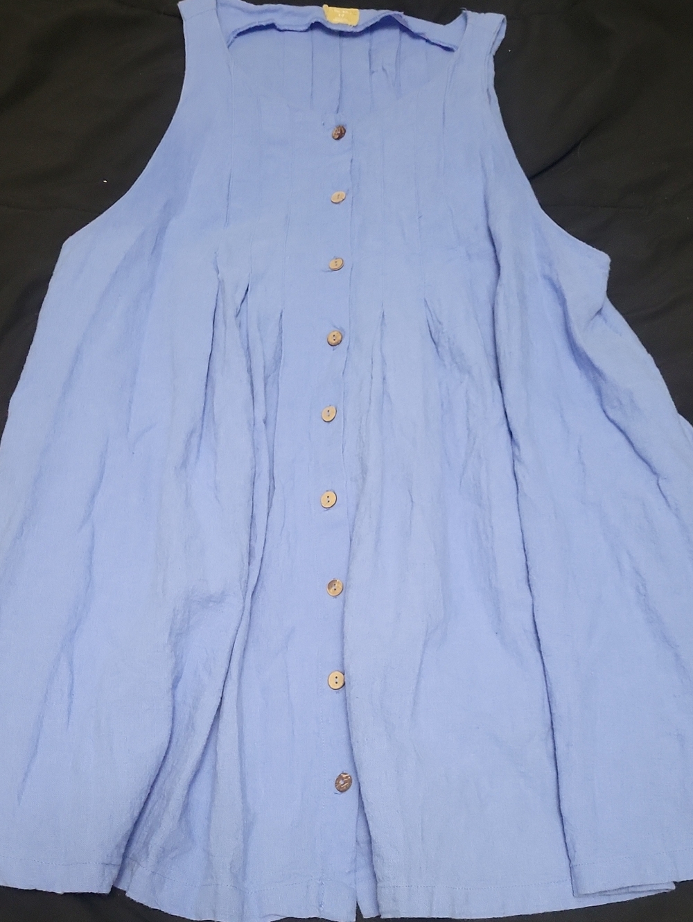 Free People free-est Small* Cielo Cotton-Linen Tunic Dress Blue - Picture 6 of 11